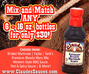 Claude's Sauces Online Banner Ad
